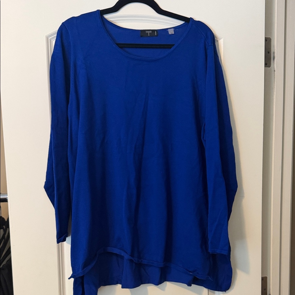 Tahari Royal Blue Long Sleeve Top